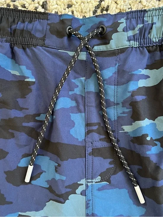Legends Luka Shorts Blue Camo Unlined Drawstring Stretch Gym Athletic Men’s XL - Picture 7 of 16